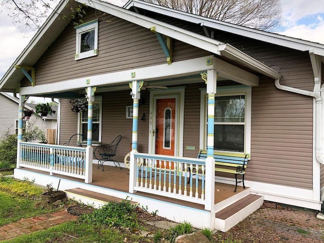 view of front of home featuring covered porch