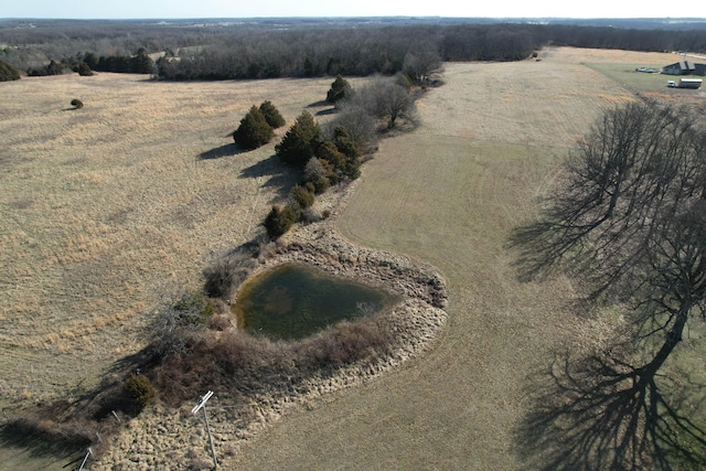 bird's eye view with a rural view