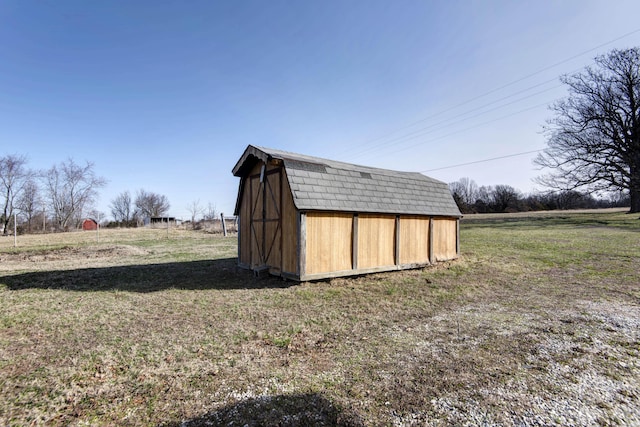 view of shed