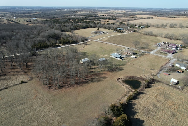 drone / aerial view featuring a rural view