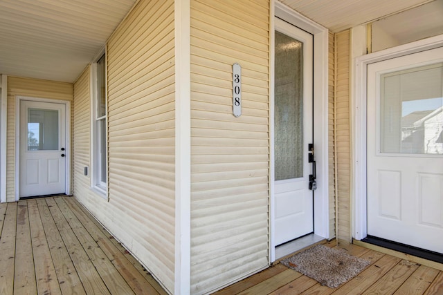 view of doorway to property