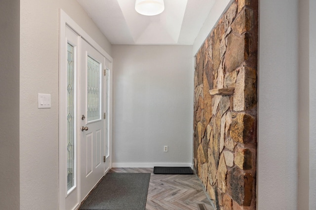 entrance foyer with baseboards