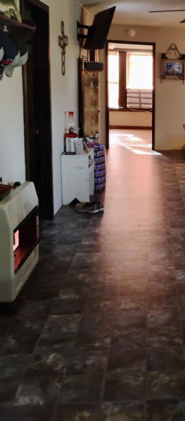 corridor with heating unit
