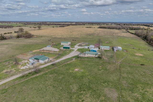bird's eye view featuring a rural view