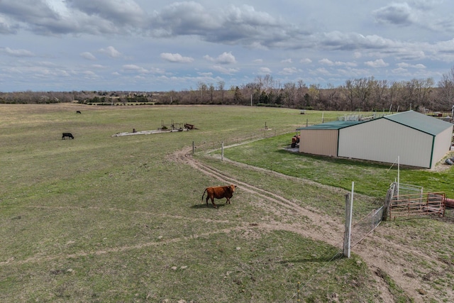 bird's eye view featuring a rural view