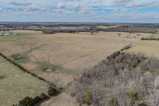 drone / aerial view featuring a rural view