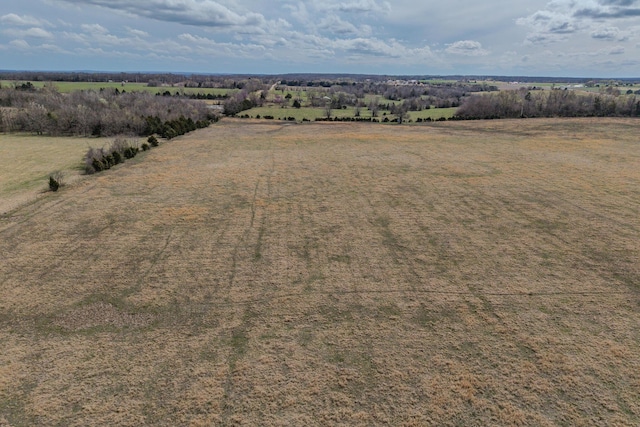 bird's eye view featuring a rural view