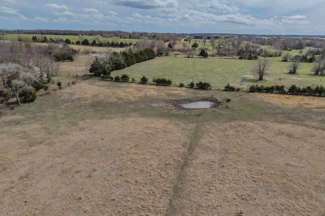 drone / aerial view with a rural view