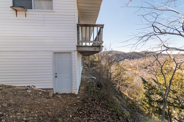 exterior space with a mountain view