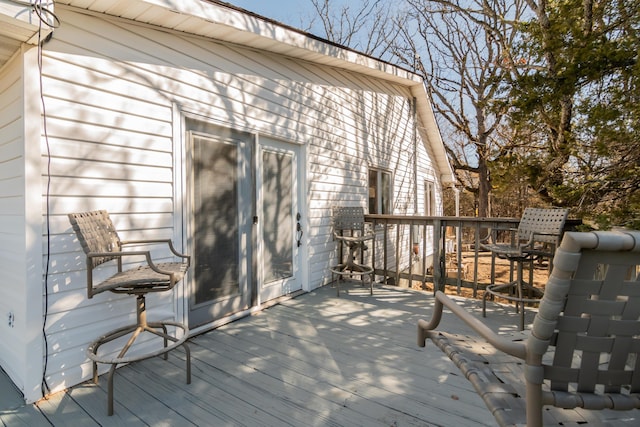 view of wooden deck