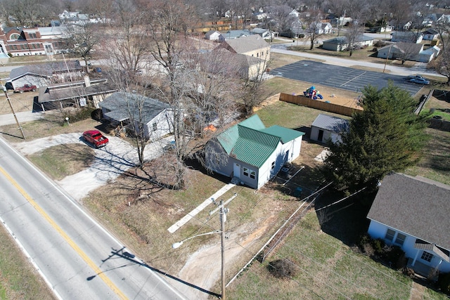 aerial view featuring a residential view