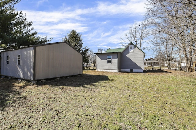 exterior space with an outdoor structure