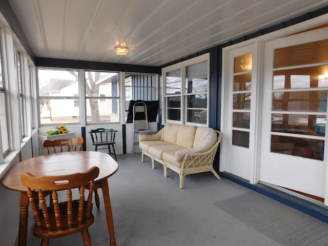 view of sunroom