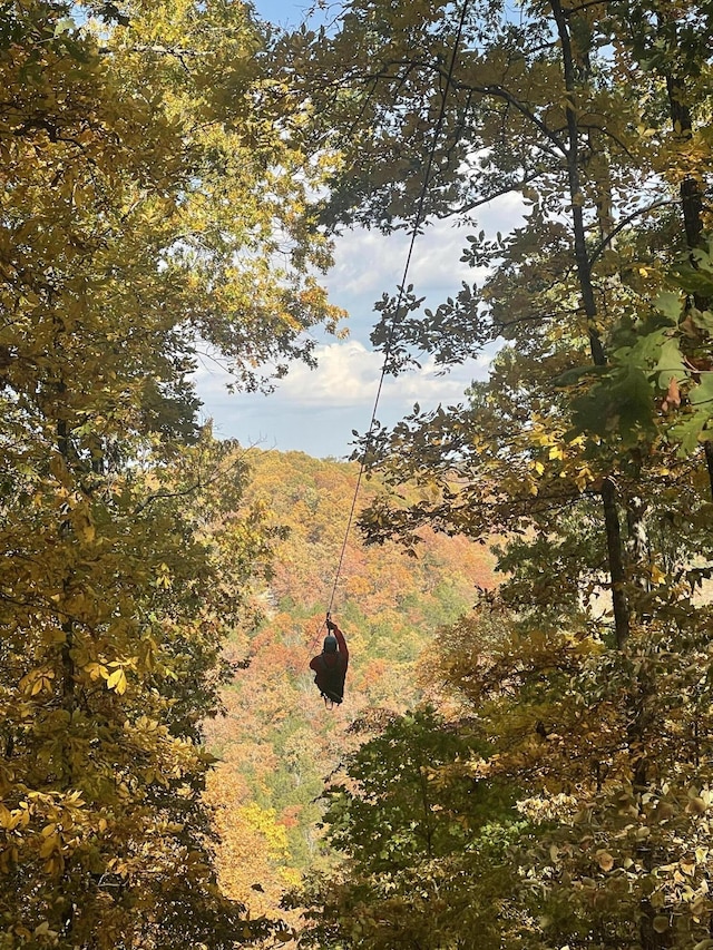 view of landscape with a forest view