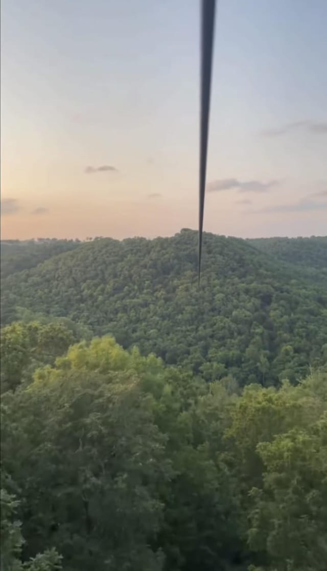 view of mountain feature featuring a view of trees