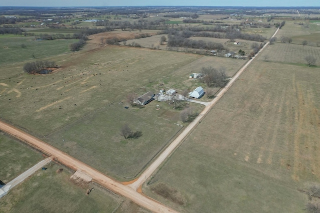 bird's eye view featuring a rural view