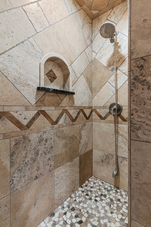 details with tiled shower