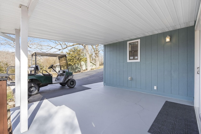 view of patio / terrace featuring a carport