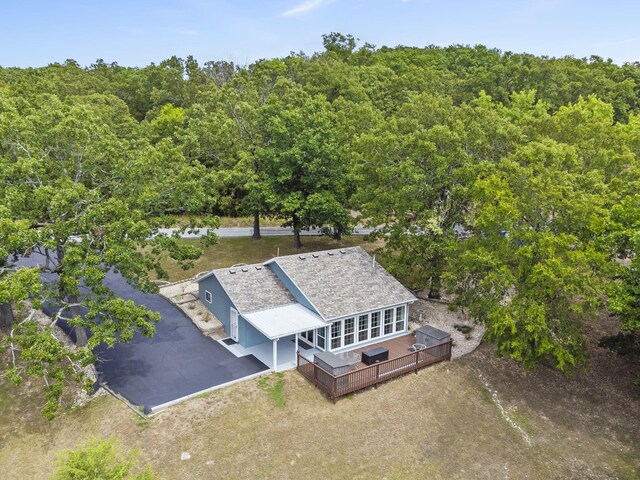 aerial view with a view of trees