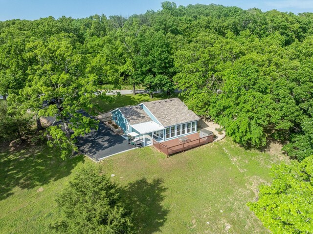 466 Buck Run Dr, Branson West, MO 65737 - view of subject property with a heavily wooded area