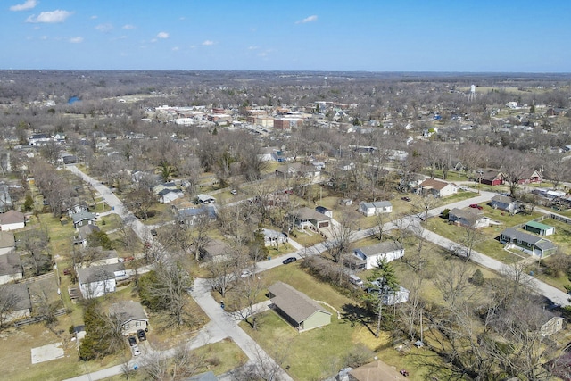 aerial view featuring a residential view