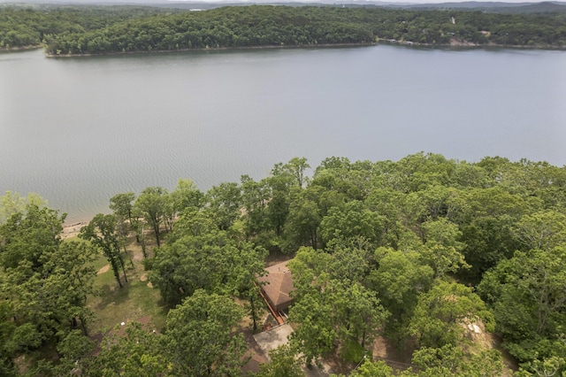 24311 Raintree Ln, Shell Knob, MO 65747 - drone / aerial view of a large body of water and a heavily wooded area