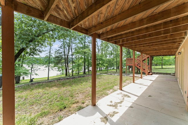 24311 Raintree Ln, Shell Knob, MO 65747 - view of patio featuring stairway