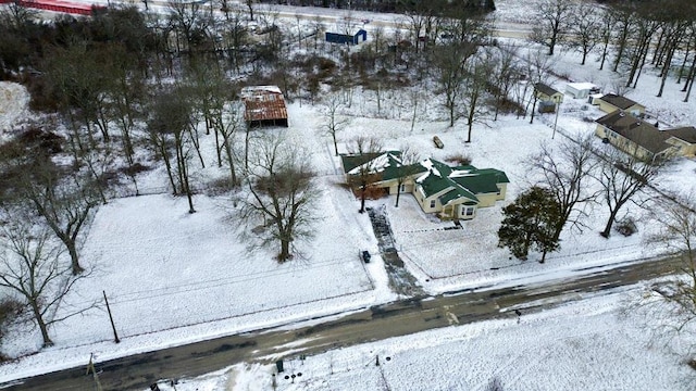 view of snowy aerial view