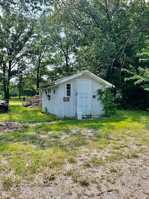 view of shed