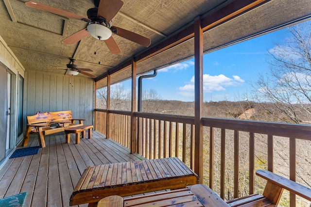 view of sunroom / solarium