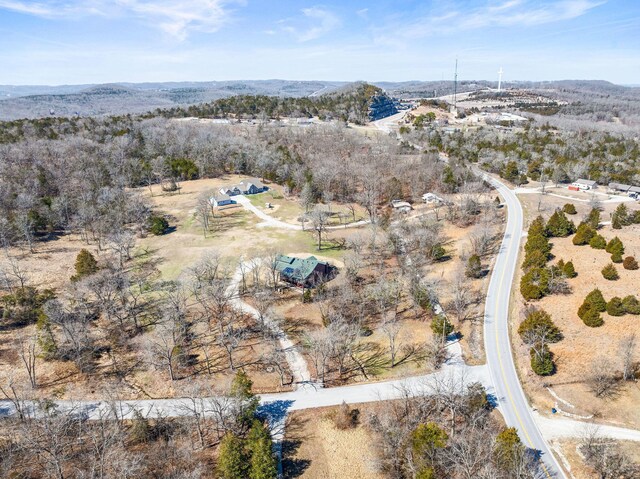 aerial view featuring a mountain view