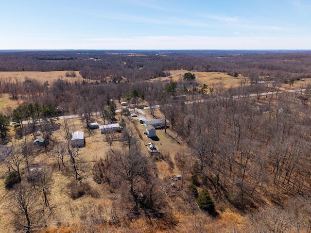 bird's eye view with a rural view