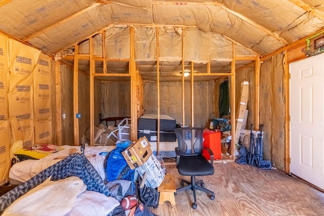 interior space with lofted ceiling