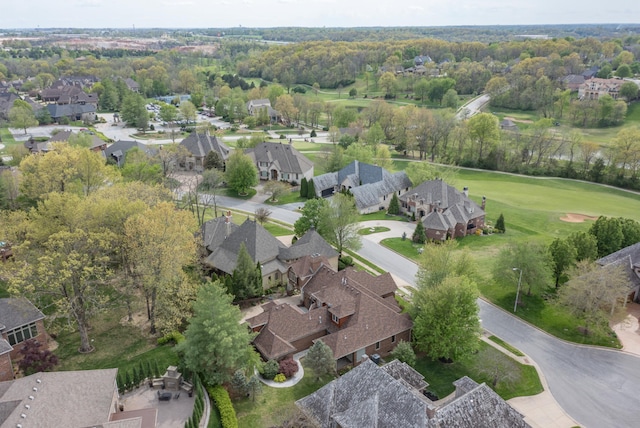 drone / aerial view with a residential view