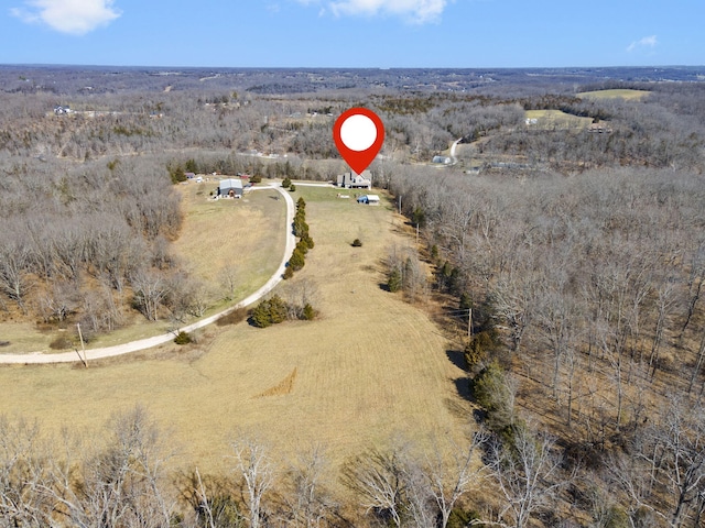 drone / aerial view featuring a rural view