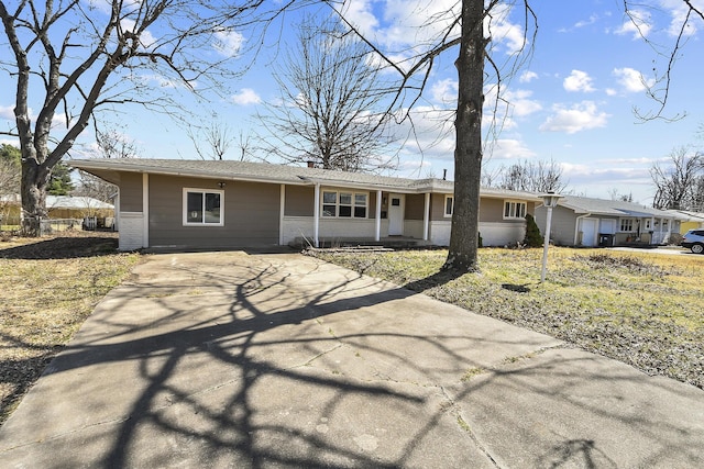 view of front of home with brick siding