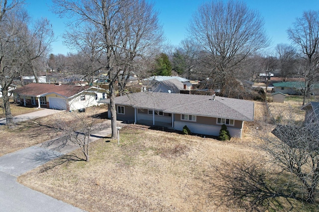 exterior space with a garage and driveway