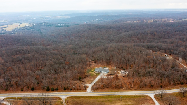 aerial view with a forest view