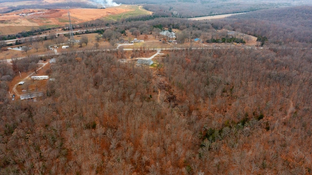 bird's eye view with a view of trees