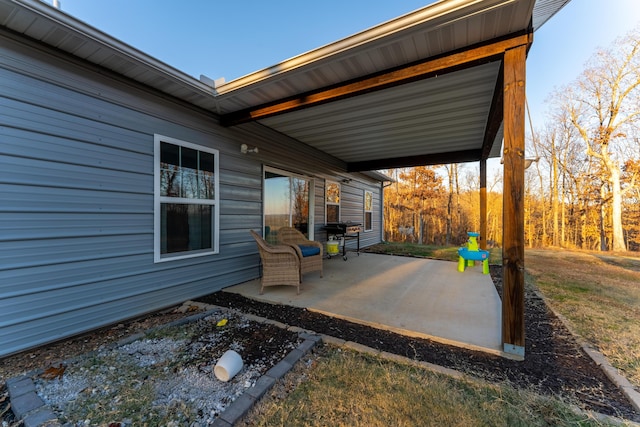 view of patio / terrace with area for grilling