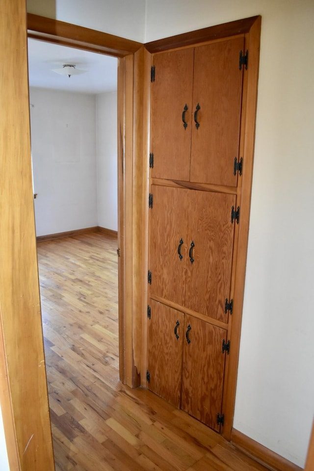 interior details with baseboards and wood finished floors