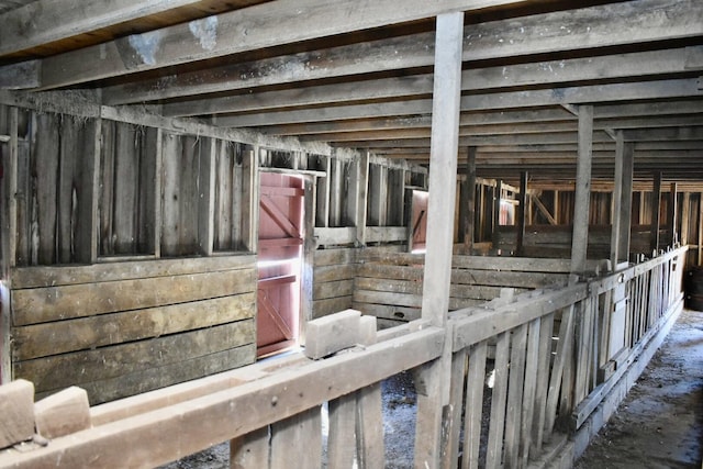 view of horse barn