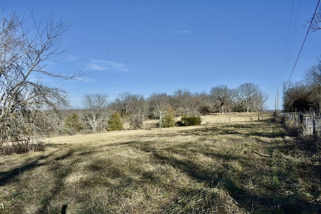 view of yard featuring a rural view