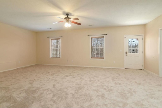 175 Mesquite Dr, Branson, MO 65616 - empty room with light colored carpet, baseboards, and ceiling fan