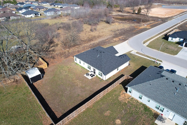 bird's eye view featuring a residential view