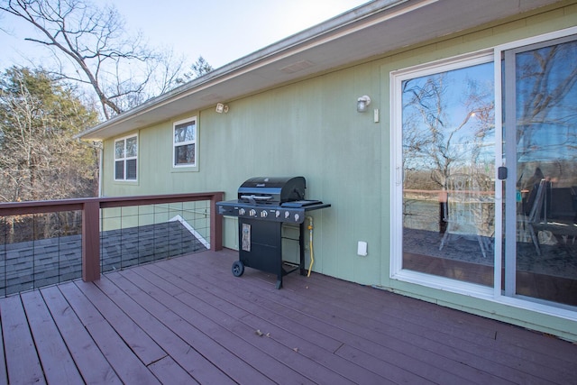 28007 Fox Fire Ln, Shell Knob, MO 65747 - wooden terrace featuring grilling area