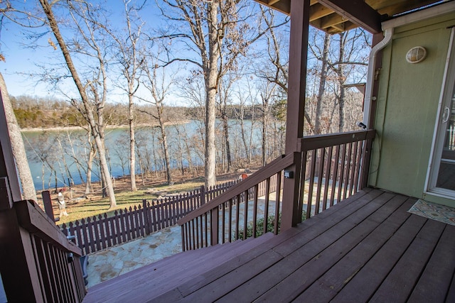 28007 Fox Fire Ln, Shell Knob, MO 65747 - wooden deck with a water view
