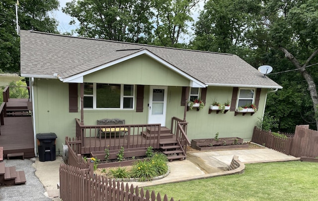28007 Fox Fire Ln, Shell Knob, MO 65747 - view of front of property with roof with shingles and a deck