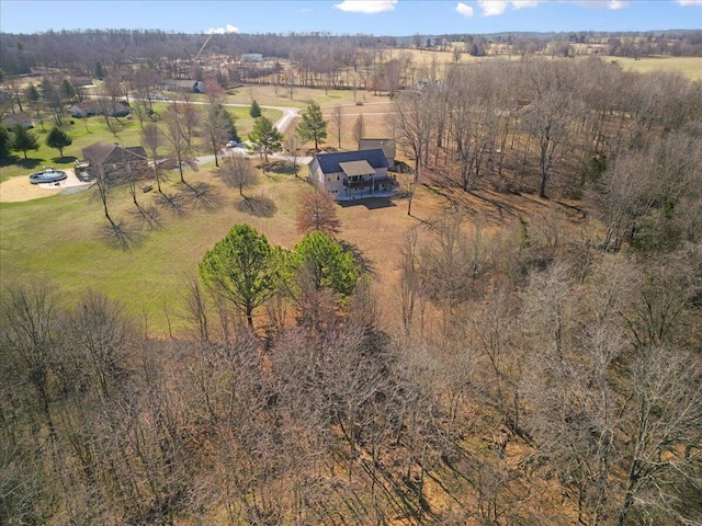 drone / aerial view featuring a rural view