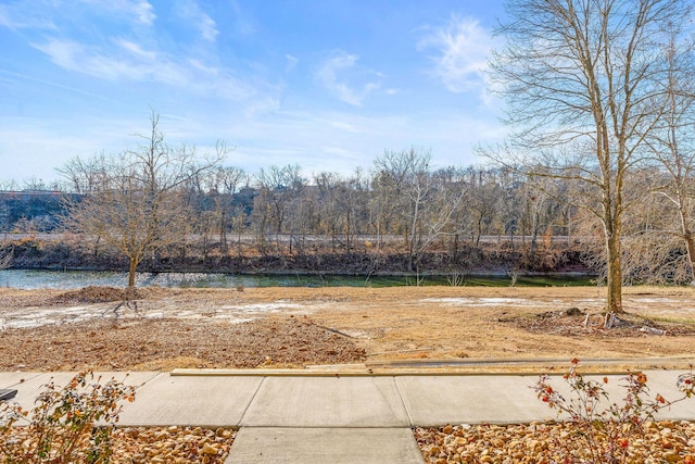 view of yard featuring a water view